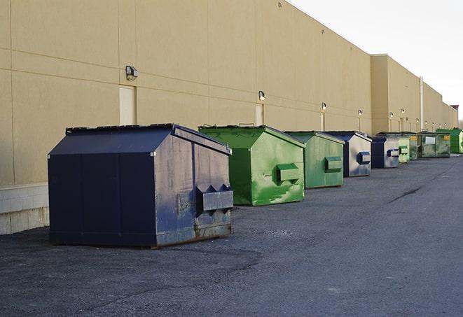 temporary trash container for construction workers in Fountain Hill